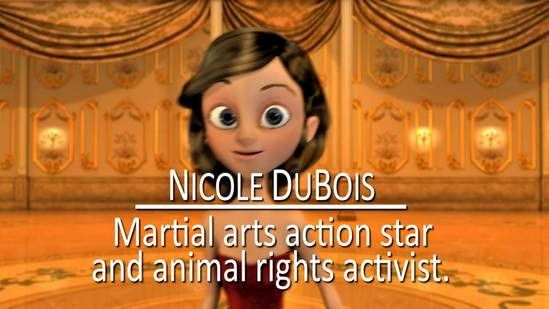 Nicole Dubois - martial arts action star and animal rights activist - The Illusionauts